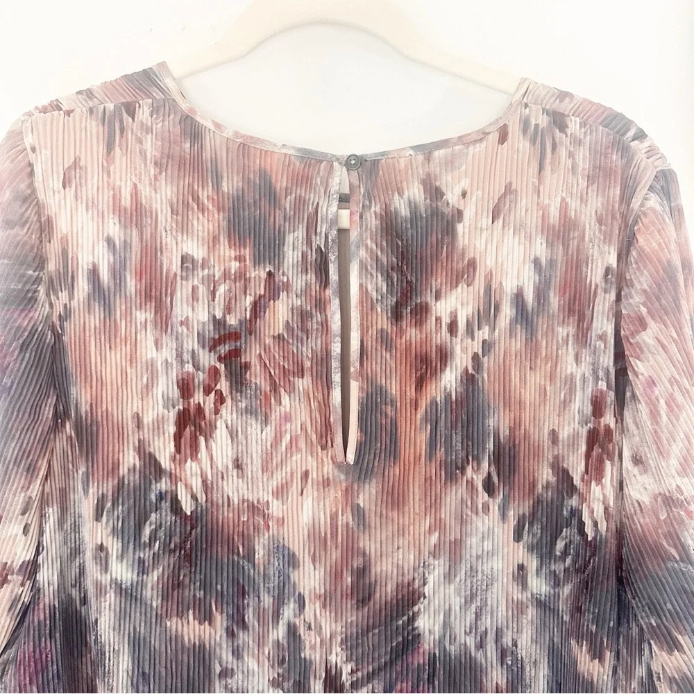 Aritzia Wilfred Daydreamer Pleated Maxi Dress Tannin Foxfire Brown 1X - Picture 12 of 13